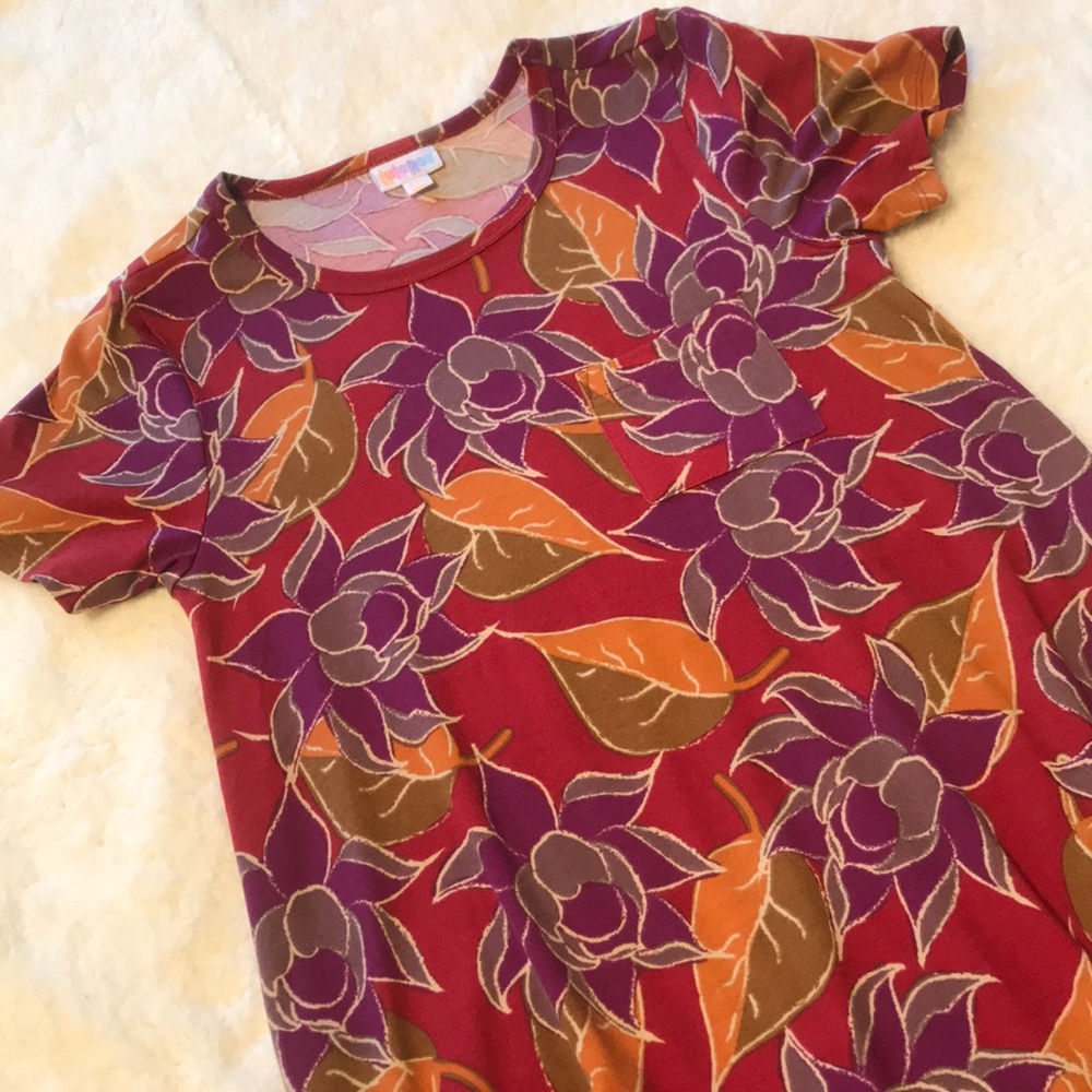 LuLaRoe | Floral Leaves Carly Size XXS